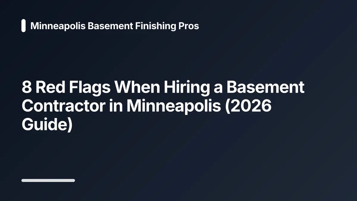 basement contractor red flags