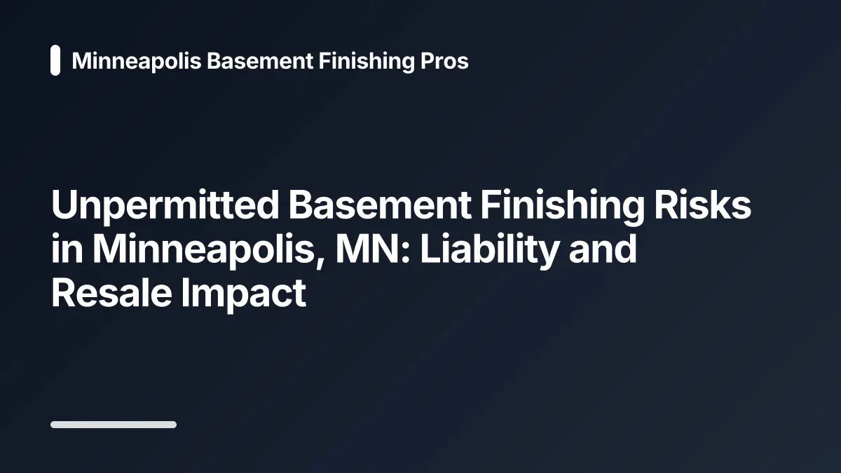 unpermitted basement finishing risks